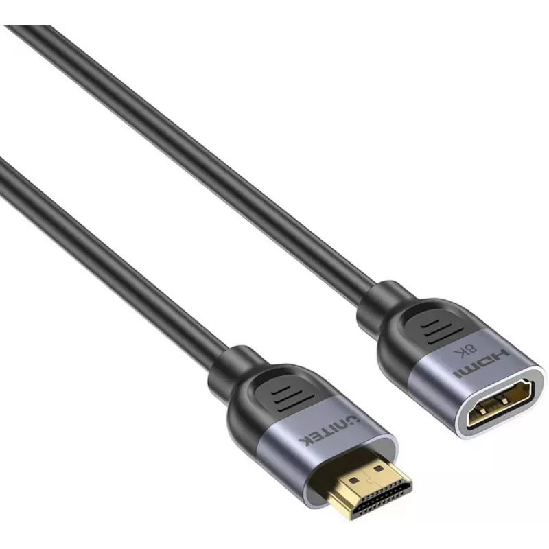 UNITEK HDMI 2.1 pikenduskaabel 1,5 m isane-emane 8K 48Gbps must
