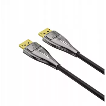 UNITEK Active Fiber Optic DisplayPort 2.1 kaabel 20m 8K 80Gbps Must
