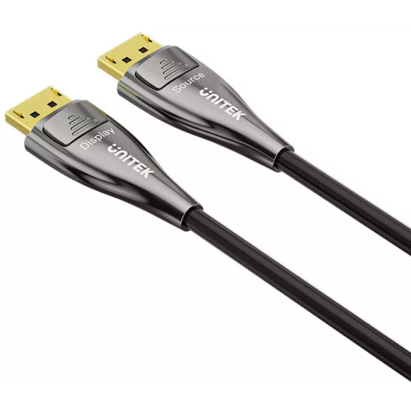 UNITEK 30m Active Optical DisplayPort 2.1 kaabel 8K 60Hz Must
