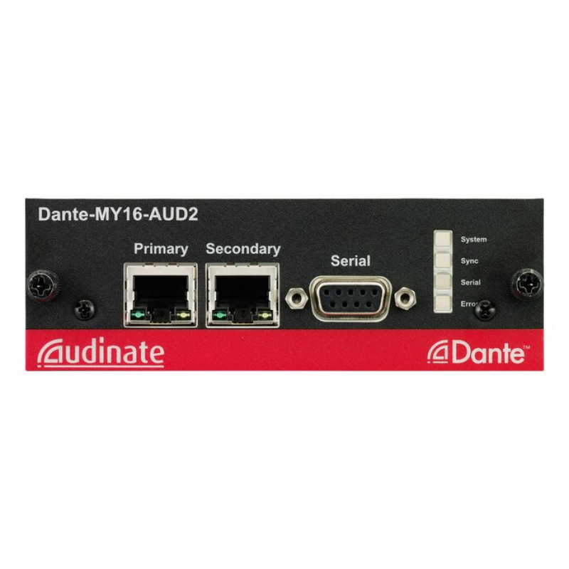 Yamaha Dante-MY16-AUD2 - Dante liidesekaart 16 kanalit digitaalne sisend/väljund, 2x RJ-45, 24-bit