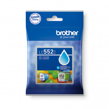 Brother LC-552C Cyan tindikassett (standardtootlus, 500 lehekülge)
