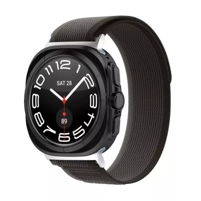 Tech-Protect Nylon Strap for Samsung Galaxy Watch Ultra (47mm) - Black/Orange