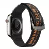 Dux Ducis Strap (Outdoor Version) Nylon Watch Band for Apple Watch Ultra, SE, Series 9, 8, 7, 6, 5, 4, 3, 2, 1 (49, 45, 44, 42 mm) Must ja Oranž