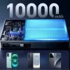 Joyroom JR-PR1 10000mAh 22.5W Power Bank sisseehitatud sissetõmmatava USB-C kaabliga, must
