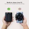 VEGER Powerbank C11 (W1170) PD QC3.0 22.5W 10000 mAh sisseehitatud USB-C ja Lightning kaablitega, must