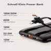 VEGER Powerbank C11 (W1170) PD QC3.0 22.5W 10000 mAh sisseehitatud USB-C ja Lightning kaablitega, must