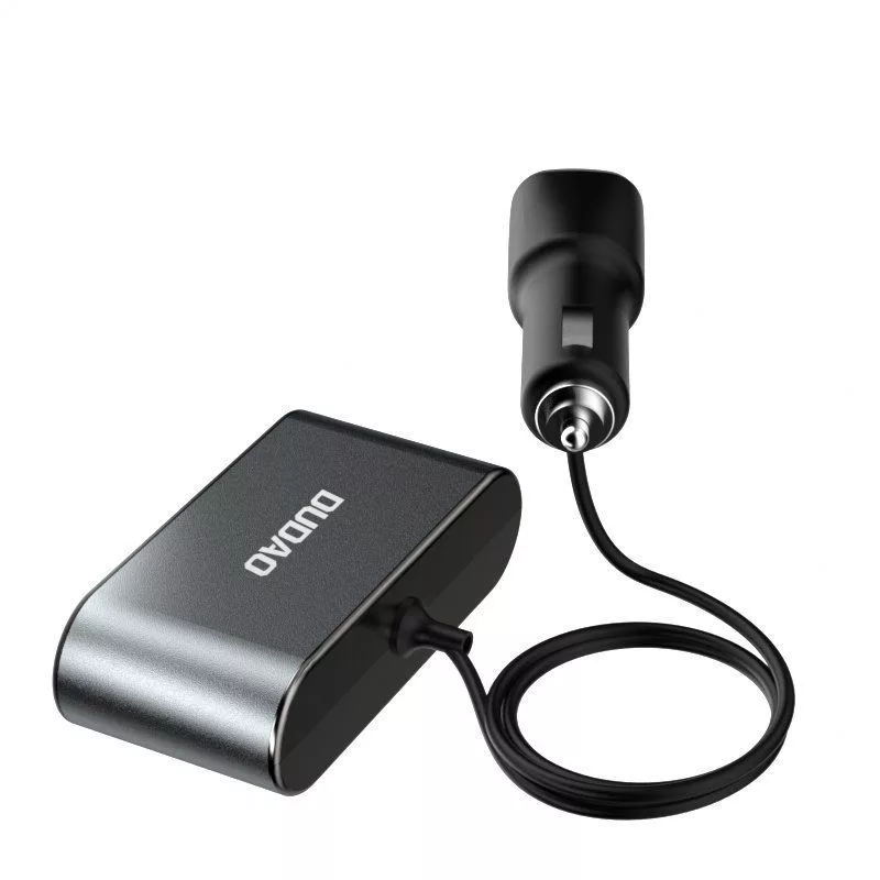 Dudao Auto laadija 2x USB / 3x sigaretisüütaja jagaja Must (R1Pro black)