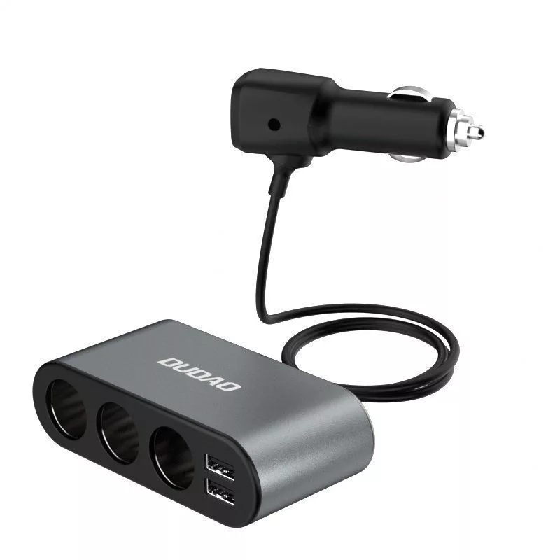 Dudao Auto laadija 2x USB / 3x sigaretisüütaja jagaja Must (R1Pro black)