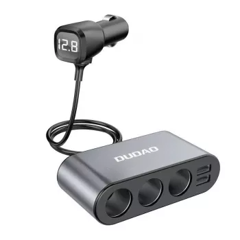 Dudao Auto laadija 2x USB / 3x sigaretisüütaja jagaja Must (R1Pro black)
