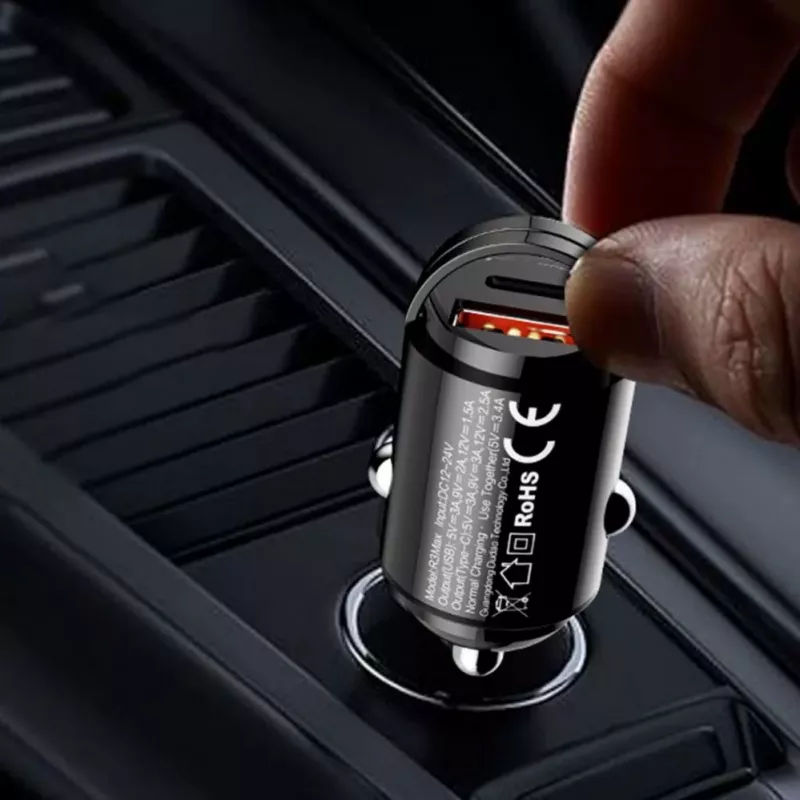Dudao R3MAX 48W QC PD Mini Car Charger - Must
