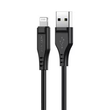 ACEFAST MFI sertifitseeritud USB-A–Lightning kaabel 1,2 m 2,4 A must (C3-02)