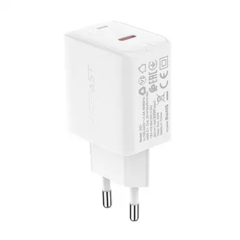 ACEFAST GaN USB-C laadija 30W PD QC 3.0 AFC FCP Valge (A21)
