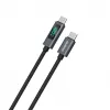 Dudao L7C USB-C to USB-C 100W kaabel LED-ekraaniga 1m - Must