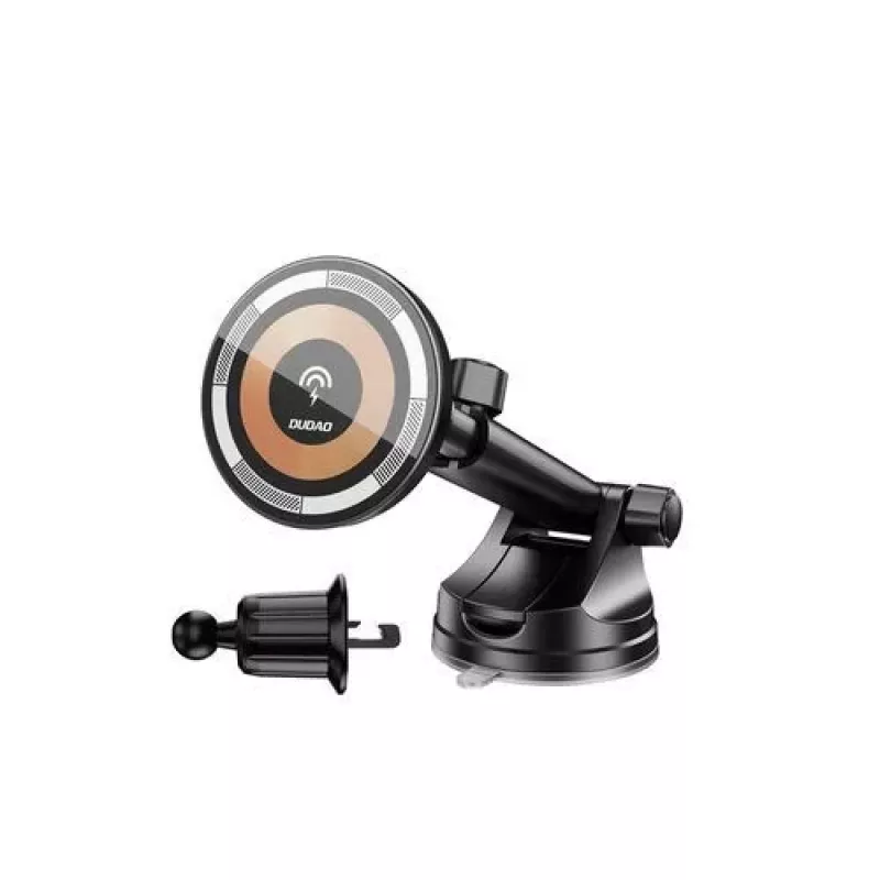 Dudao F12MAX+ Magnetiline juhtmevaba auto laadija hoidik 15W MagSafe'iga - Must
