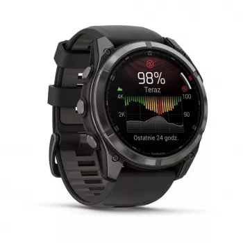 Garmin fenix 8 Pro 51 mm MicroLED Sapphire Carbon Grey DLC Titanium musta/veeris-halli silikoonrihmaga