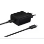 Samsung EP-TA845EBE + EP-DW767JBE 45W Travel Charger ja USB-C to USB-C andmekaabel must (OOB hulgipakend)