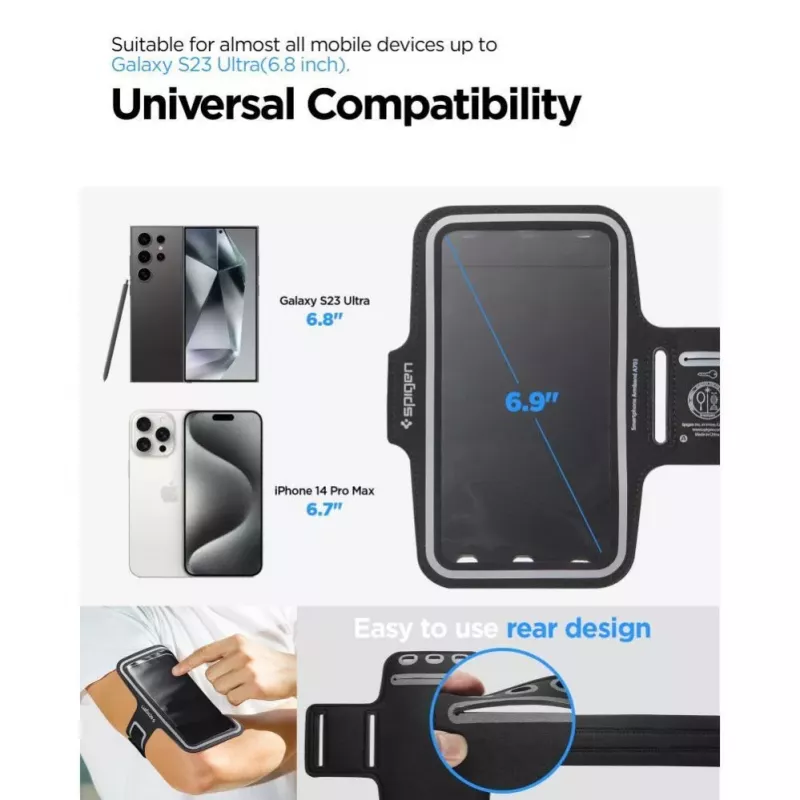 Spigen A703 Dynamic Shield Armband 6.9 inch - Must
