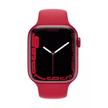 Apple Watch Series 7 GPS, 45mm (PRODUCT)RED Aluminium Case with Sport Band - Regular