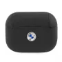BMW AirPods Pro ümbris ehtsast nahast hõbedase logo ja musta värviga