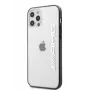 AMG Apple iPhone 12/12 Pro 6.1 tolli Metallic Mustade Servadega Läbipaistev Korp