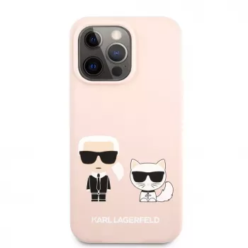 Karl Lagerfeld Apple iPhone 13 Pro Choupette Liquid Silicone Case Pink