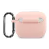 Lacoste Apple AirPods 3 vedelsilikoonist läikiva trükiga logoga ümbris roosa