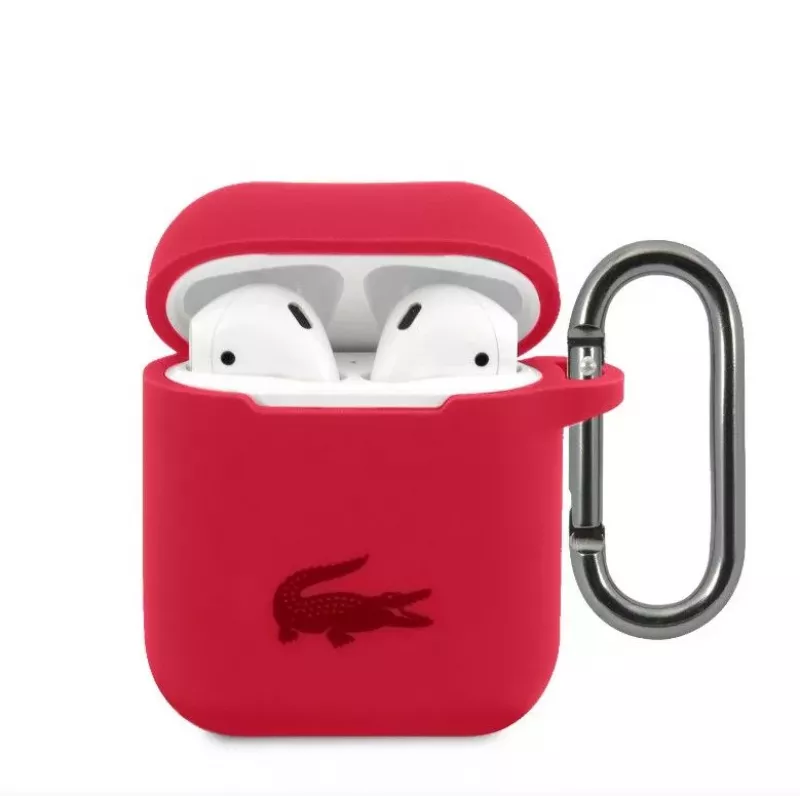Lacoste Apple AirPods 1/2 Liquid Silicone Glossy Printing Logo Case Red
