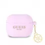 Guess Apple AirPods 3 Charms Silicone Case Purple