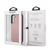 Guess Samsung Galaxy S22 Plus PU Nahk Saffiano Ümbris Roosa