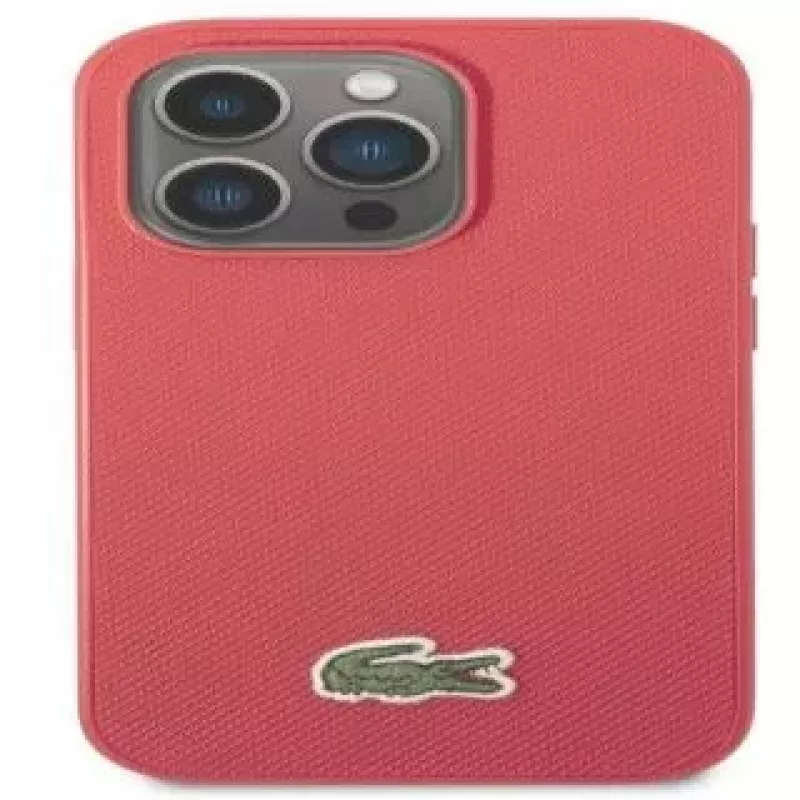 Lacoste Apple iPhone 14 Pro Iconic Petit Pique Logo Case Red