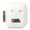 Karl Lagerfeld Apple AirPods 1/2 3D Logo NFT Karl Head Silikoonkest Valge