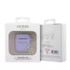 Guess Apple AirPods 1/2 Case Silicone Classic Logo Gold Charm Purple