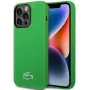 Lacoste Apple iPhone 15 6.1 Liquid Silicone Microfiber Croc Logo Magsafe Tagakaas Roheline