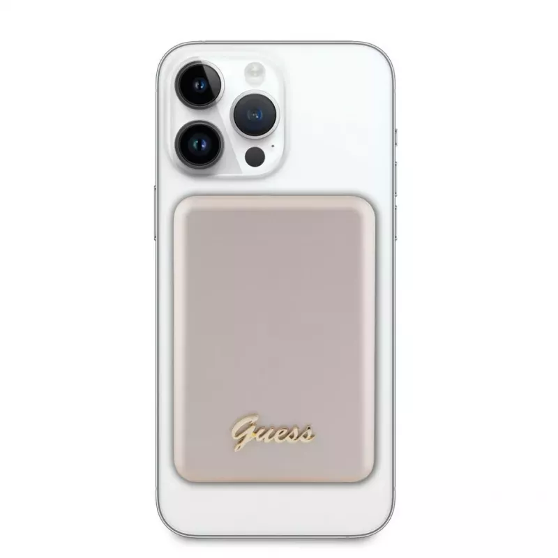 Guess Power Bank 5000mAh 15W MagSafe ja tavalaadimine metallist logoga kuldne