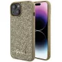 Guess Apple iPhone 15 HC PU Disco Script Metal Gold Tagakaas
