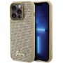 Guess Apple iPhone 15 Pro Max HC PU Disco Script Metal Gold Tagakaas