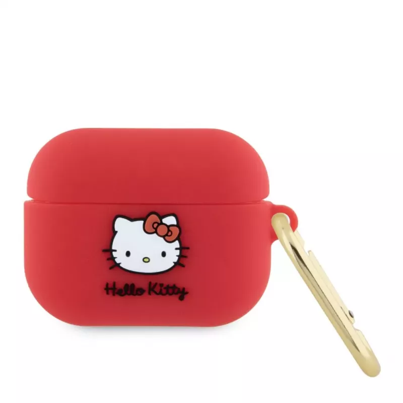 Hello Kitty Apple AirPods Pro Cover Silicone 3D Kitty Head Red