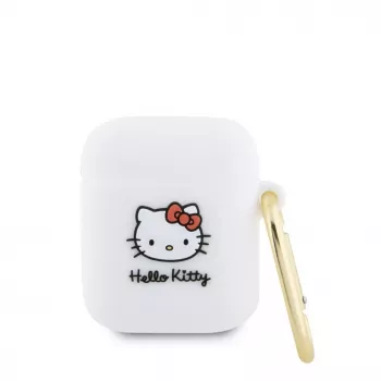 Hello Kitty HKA23DKHSH Silikoonist 3D Kitty Peakorpus Apple AirPods 1/2 jaoks - Valge