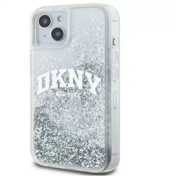DKNY Apple iPhone 15 Hardcase Liquid Glitter Big Logo Black