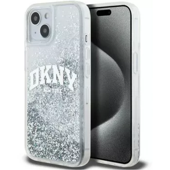 DKNY Apple iPhone 15 Hardcase Liquid Glitter Big Logo Black
