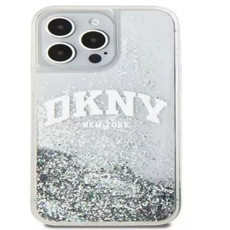 DKNY Apple iPhone 15 Pro 6.1 Hardcase Liquid Glitter Big Logo Must