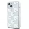 DKNY Apple iPhone 15 kõva ümbris Liquid Glitter Multilogo Valge