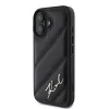 Karl Lagerfeld kõvakate iPhone 16-le, Quilted Signature, must