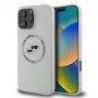 Karl Lagerfeld Liquid Silicone K&CH Heads MagSafe Case for iPhone 16 Pro Max Beige