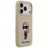 Karl Lagerfeld Apple iPhone 17 Pro Silikoonümbris MagSafe'iga - Pruun (KL Sketch & Logo)