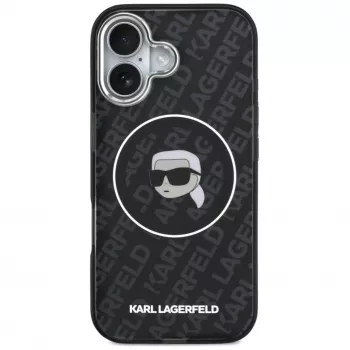 Karl Lagerfeld Apple iPhone 17 Silikoonümbris MagSafe’iga KL Head Logo Must