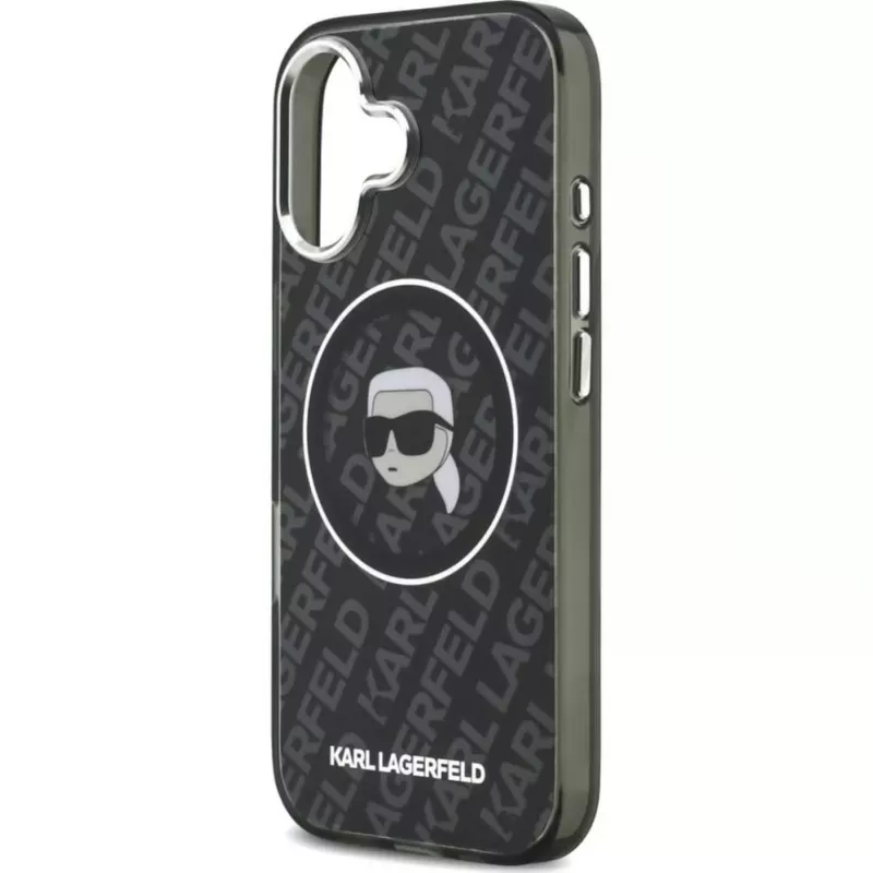 Karl Lagerfeld Apple iPhone 17 Silikoonümbris MagSafe’iga KL Head Logo Must
