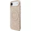 Guess Apple iPhone 17 Air Silicone Case with MagSafe Flowers Allover with Pearl Strap Pink