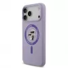 Karl Lagerfeld Apple iPhone 17 Pro Max Liquid Silicone Karl and Choupette MagSafe Case Purple