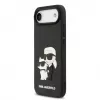 Karl Lagerfeld Apple iPhone 13 Pro 3D Rubber Karl and Choupette Case Black